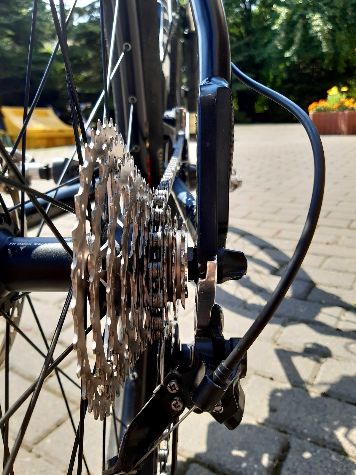 Szczegół przerzutek rowerowych